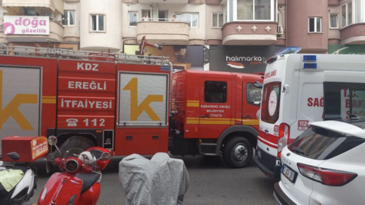 Sinir krizi geçiren kadın ekipleri alarma geçirdi