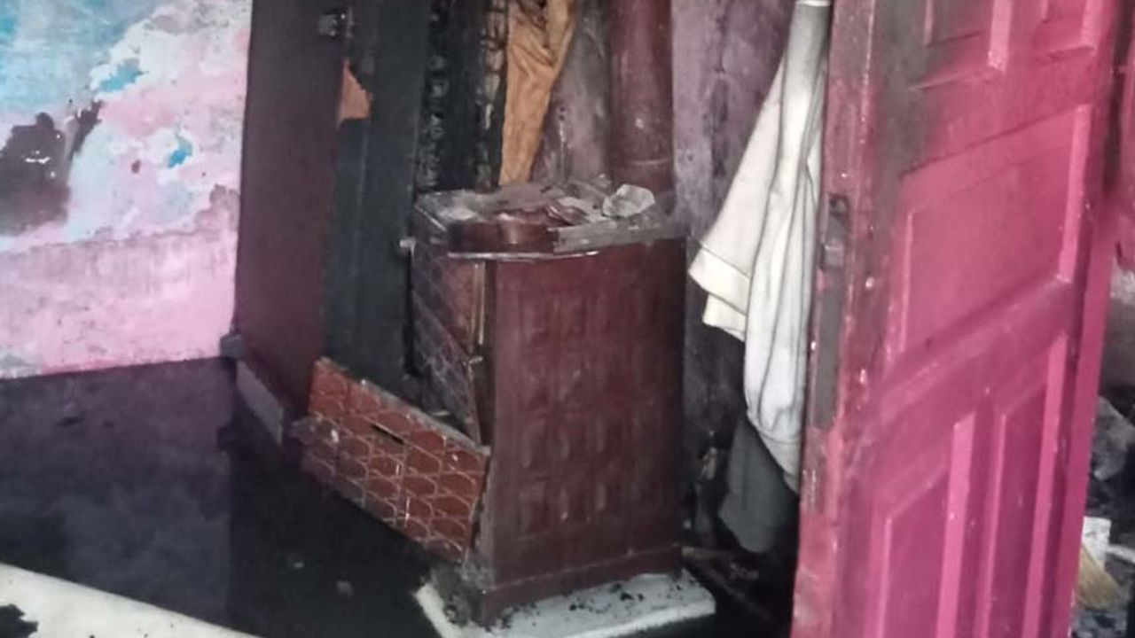 Zonguldak Belediye işçisinin evi yandı