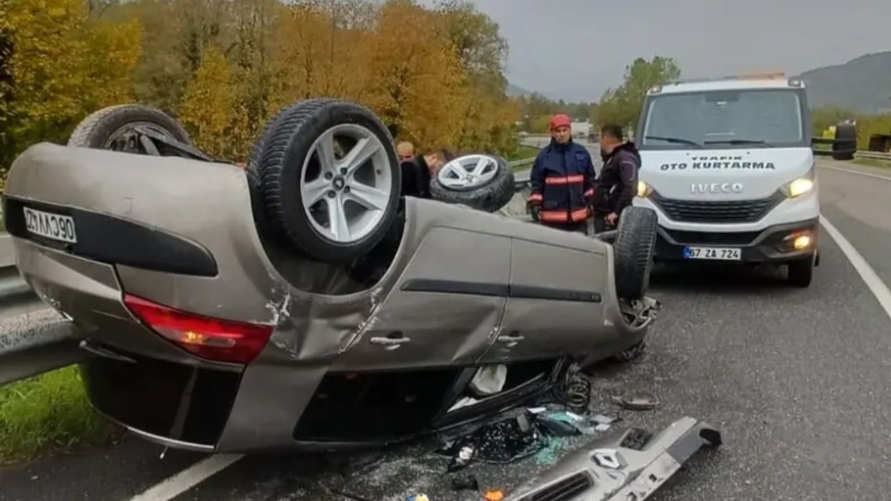 Çaycuma’da yağış kazaya yol açtı: 2 yaralı