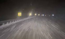 Ankara-Zonguldak kara yolunda kar yağışı sürüyor…