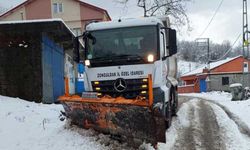 Zonguldak'ta karla mücadele çalışmaları sürüyor