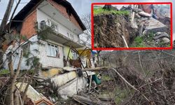 Heyelanda balkonu çöken ev boşaltıldı