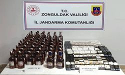 Zonguldak'ta sahte içki ve makaron ele geçirildi