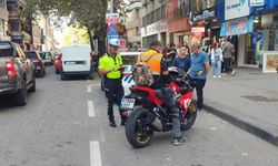 Polis ekiplerinden 7 motosiklet sürücüsüne 17 bin 960 lira ceza