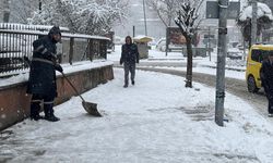 Zonguldak'ta kar küreme çalışmaları başladı