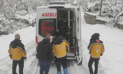 Özel İdare ekipleri diyaliz hastasını ambulansa ulaştırdı