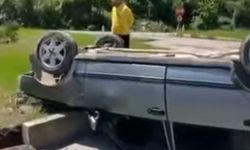 Otomobil refüje çarparak takla attı: 4 Yaralı