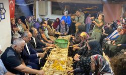 2 asırlık gelenek; 3 saat boyunca topluca mısır soydular