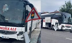 Yolcu otobüsü ile beton mikseri kazası yürekleri ağza getirdi