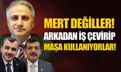 Mert değiller!.. Arkadan iş çevirip maşa kullanıyorlar