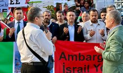 Kilimli'de Sumud Filosu'na destek eylemi