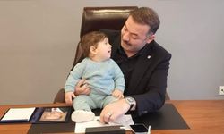 Mustafa Çağlayan, minik Alparslan’ı ağırladı…