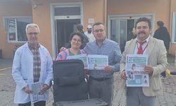 Gazeteden duyarlı davranış: Hastaneye tekerlekli sandalye hediye etti