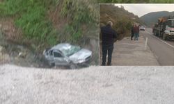 Otomobil şarampole yuvarlandı