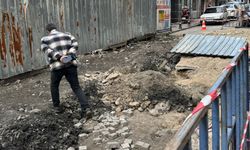 Gazipaşa'da çöken yola dolgu çalışması yapıldı