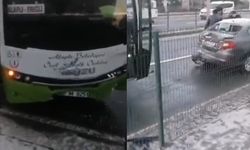 Buzlu yol kazayana neden oldu