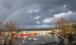 Zonguldak'ta sağanağın ardından gökkuşağı çıktı