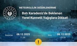 Zonguldak'ta sağanak yağış uyarısı!