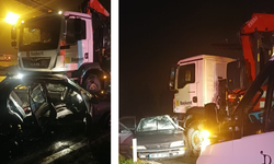 Çaycuma’da feci kaza: TIR, kavşakta otomobili hurdaya çevirdi