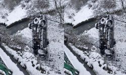 Kozlu’da otomobil dereye uçtu