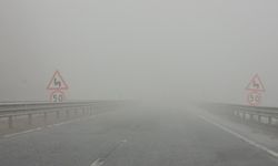 Zonguldak-Ereğli yolunda sis, görüş mesafeyi 10 metreye düştü