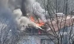 Gebe Köyü’nde çatı yangını korkuttu