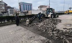 Gülüç'te kilit parke çalışmaları başladı