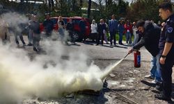 İtfaiye, mosak ve turizm fakültesi’nde yangın eğitimi verdi