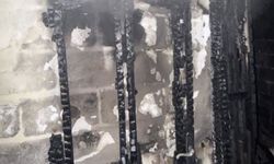 Kozlu'da korkutan yangın, bir ev küle döndü