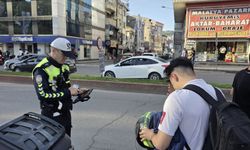 Ereğli polisi motosiklet sürücülerine yönelik denetim yaptı