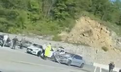 Sapça tüneli mevkiinde trafik kazası