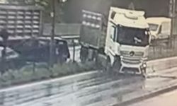 Kamyon, ışıkta bekleyen otomobile çarptı: 1 yaralı