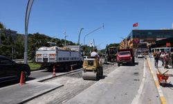 Milli Egemenlik Caddesi'ndeki bozuk yol nihayet onarılıyor