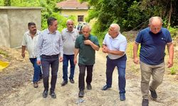 AK Parti Heyeti Kardeşler Köyü'nde su hattı çalışmalarını inceledi
