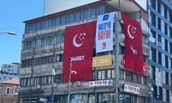 Saadet Partisi Zonguldak İl Başkanlığı'ndan "NATO'ya hayır" pankartı