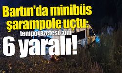 Bartın'da minibüs şarampole uçtu: 6 yaralı