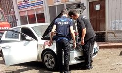 Seyir halindeki araç yandı