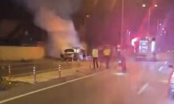 Ereğli-Gülüç yolunda otomobil alevlere teslim oldu