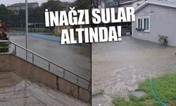 Köksal Toptan Okulu ve evler sular altında kaldı