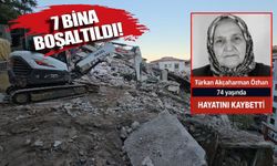 Çöken binanın çevresindeki 7 bina, 13 daire tahliye edildi