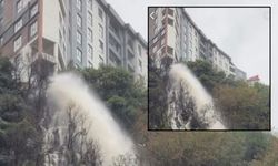 İmar rantlarının eseri sağanakta ortaya çıktı: Apartmandan şelale aktı!