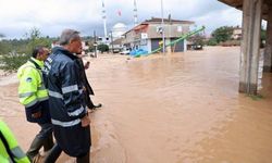 Karasu'yu sel vurdu: Karayolu ulaşıma kapandı