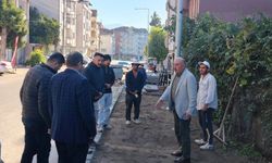 Gökçebey’de tretuvar çalışmaları sürüyor