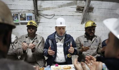 Bakan Bayraktar, -630'da Madencilerle oruç açtı