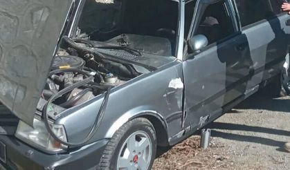 Kozlu'da araç istinat duvarına çarptı, 1 yaralı