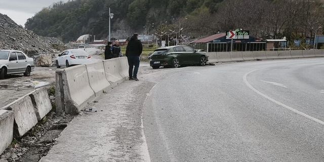 Kilimli sahil yolunda kaza