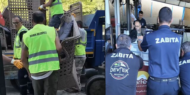 Önce mavi dodge gönderdi, sonra Zabıta ile toplattı!