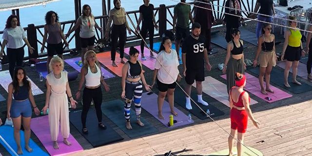 Gülüç'te "Yoga ve Kürek" etkinliği yoğun ilgi gördü