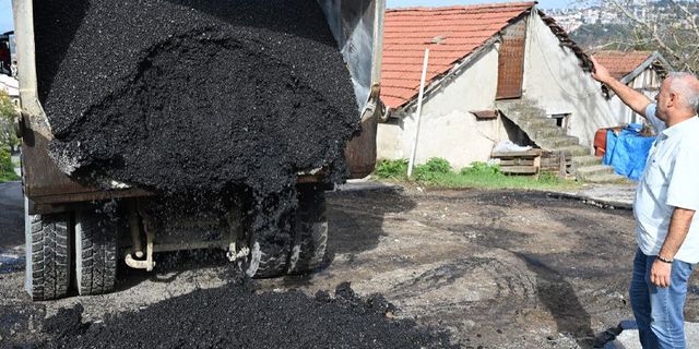 Ereğli'de yağmur durdu, asfalt başladı