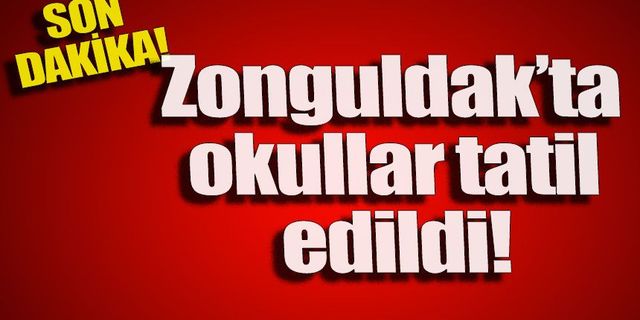 Zonguldak’ta okullar tatil edildi!